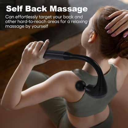 Massage Gun with Upgraded Extension Handle, Portable 10MM Massage Gun Deep Tissue, Back Massager