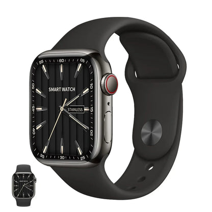 Apple Watch Series 9, GPS + Callular With Stainless Steel || ساعة أبل من السلسلة 9، مزودة بنظام تحديد المواقع العالمي (GPS)